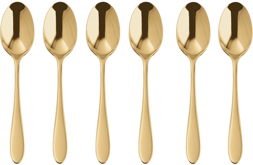 Thumbnail - Sambonet Velvet - Edelstahl / PVD Gold Mokkalöffel Set 6-tlg.