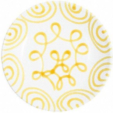 Gmundner Keramik Gelbgeflammt Suppenteller Cup d: 20 cm / h: 4,4 cm