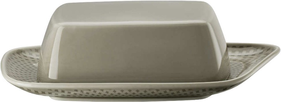 Rosenthal Junto Pearl Grey - Porzellan Butterdose 250 g