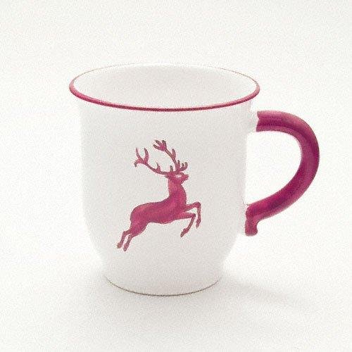 Gmundner Keramik Bordeauxroter Hirsch Schokotasse / Schokobecher 0,3 L / h: 9,9 cm