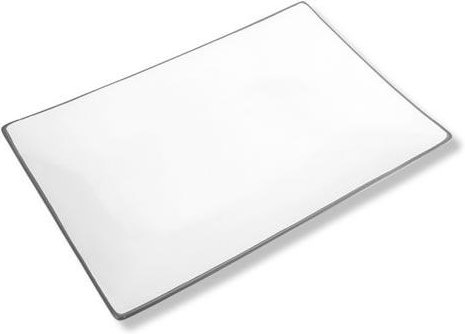 Gmundner Keramik Grauer Rand Platzteller rechteckig 30x20 cm