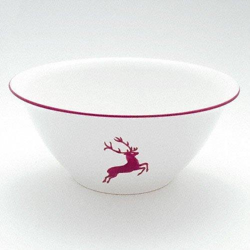 Gmundner Keramik Bordeauxroter Hirsch Salatschüssel d: 33 cm / h: 14 cm / 4,5 L