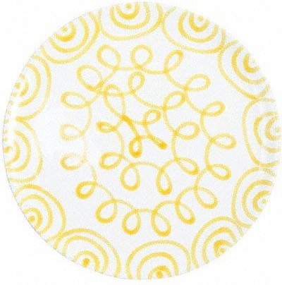 Gmundner Keramik Gelbgeflammt Platzteller Cup d: 32 cm / h: 2,2 cm