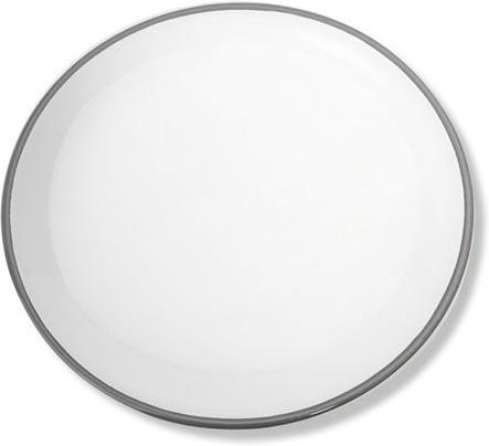 Gmundner Keramik Grauer Rand Speiseteller ohne Fahne Classic 25 cm