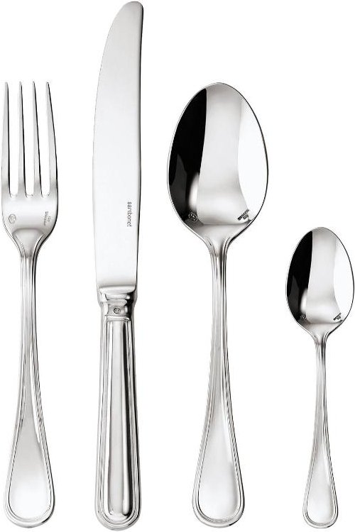 Sambonet Contour - Edelstahl 18/10 Besteckset 24-tlg. Vollheft / Monoblock