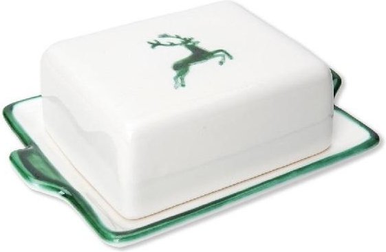 Gmundner Keramik Grüner Hirsch Butterdose 125 g