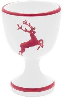 Gmundner Keramik Rubinroter Hirsch Eierbecher glatt d: 4,9 cm / h: 7,5 cm