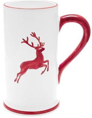 Gmundner Keramik Rubinroter Hirsch Bierkrug Form-A Klein 0,3 L / h: 14 cm