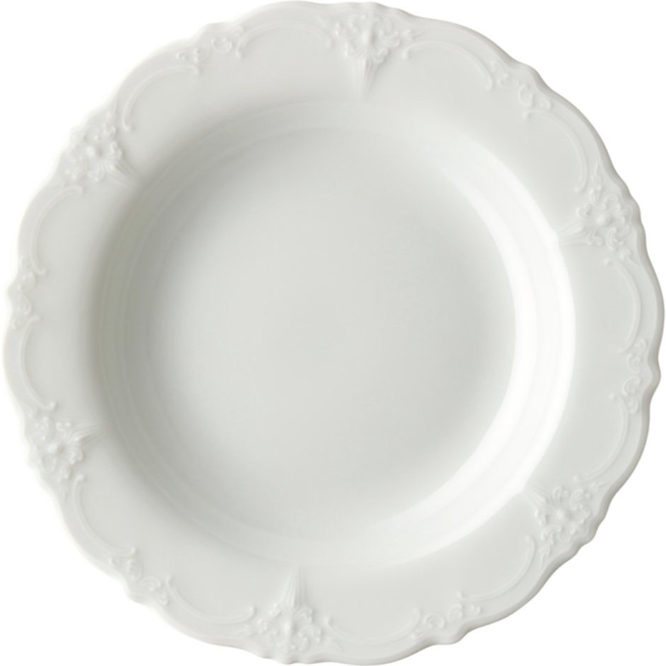 Hutschenreuther Baronesse Weiß Suppenteller 24 cm