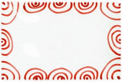 Gmundner Keramik Rotgeflammt Platte rechteckig 30x20x2,5 cm