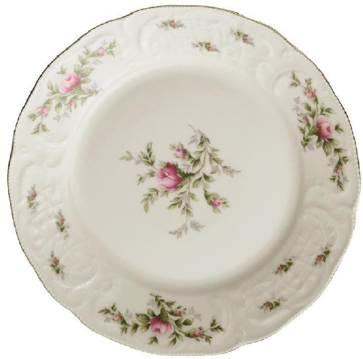 Rosenthal Sanssouci Elfenbein Moosrose neu Frühstücksteller 21 cm