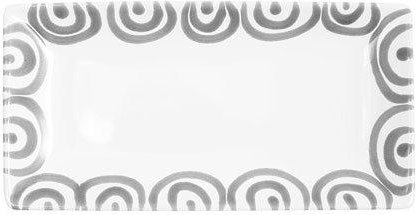 Gmundner Keramik Graugeflammt Snackschale 22x11x2,7 cm