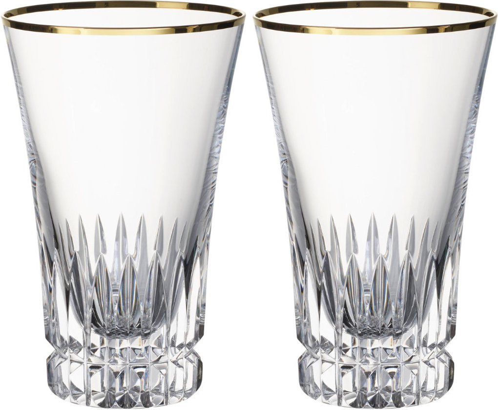 Villeroy & Boch Gläser Grand Royal Gold - Kristallglas Longdrinkglas Set-2tlg. 0,30 L