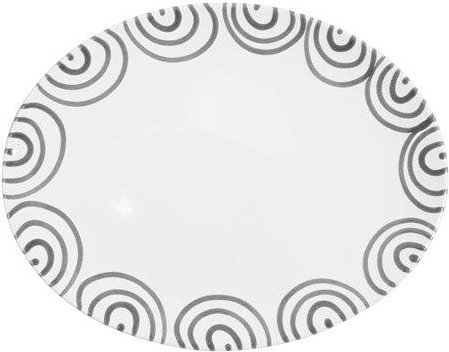 Thumbnail - Gmundner Keramik Graugeflammt Platte oval 33x26x2,5 cm