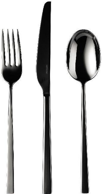 Sambonet Linea Q - Edelstahl / PVD schwarz Besteckset 24-tlg.