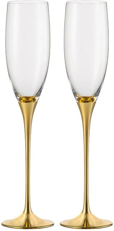Eisch Champagner-Exklusiv - Geschenkset Sektgläser gold im Geschenkkarton 2-tlg. / 180 ml