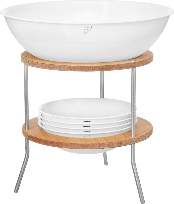 KPM LAB Weiß Tripod Ständer mit Schüsseln 6-tlg.