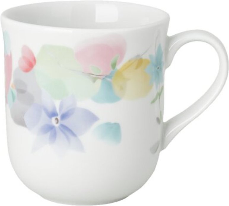 Hutschenreuther Frühlingsgrüße Becher mit Henkel Blumengirlande im Geschenkkarton 0,41 L