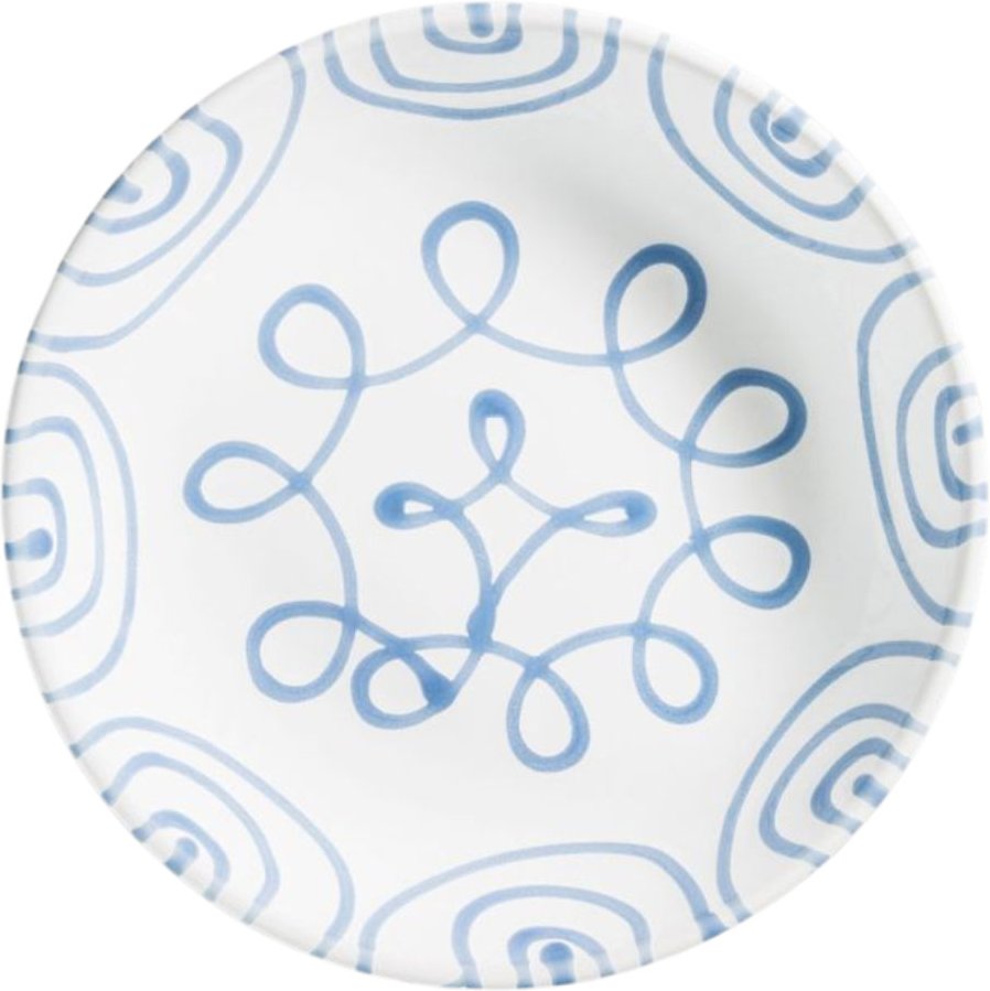 Gmundner Keramik Blaugeflammt Suppenteller Cup 20 cm