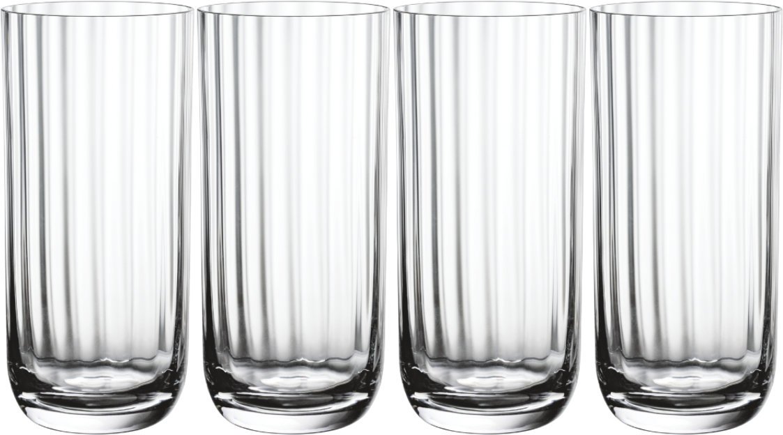 Villeroy & Boch Rose Garden Glas Longdrinkbecher Set 4-tlg 0,30 L