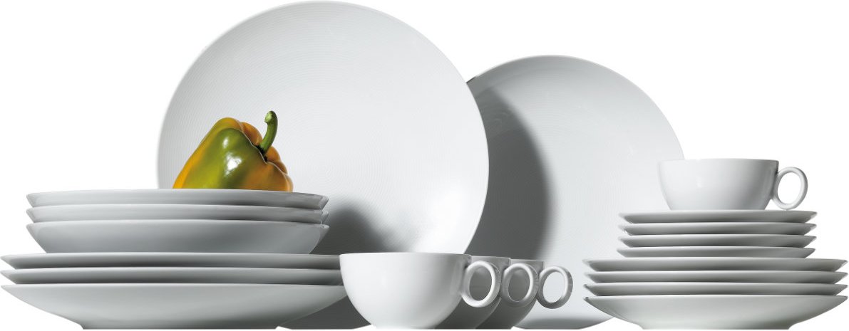 Thomas Loft Weiß Kombi-Set 4 Personen mit Teetasse / Cappuccinotasse 20-tlg.