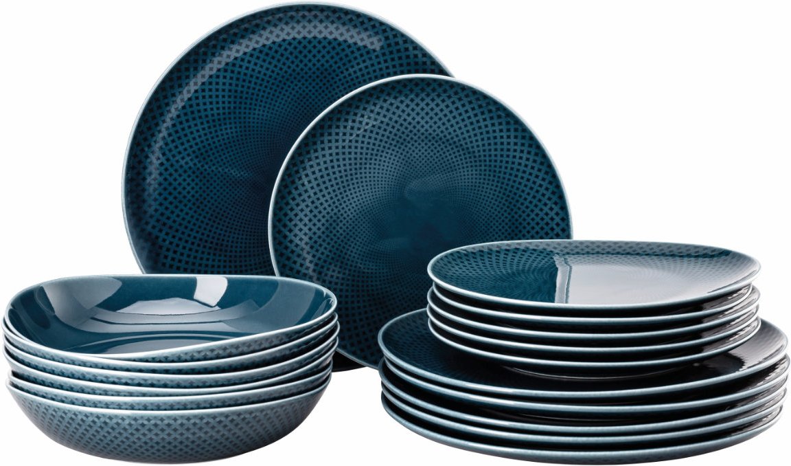 Rosenthal Junto Ocean Blue - Porzellan Tafel Set 18-tlg. 6 Personen