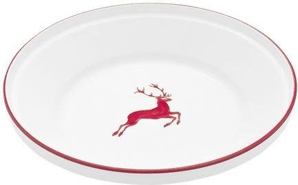 Gmundner Keramik Rubinroter Hirsch Reifschüssel ohne Henkel d: 28 cm / h: 6,6 cm