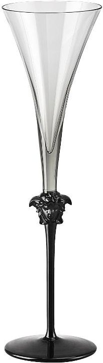 Rosenthal Versace Medusa Lumiere Haze Sektflöte Glas grau 196 ml / h: 30,3 cm