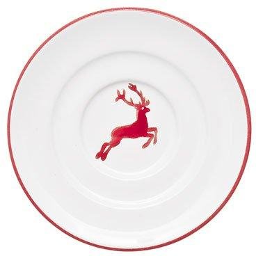Gmundner Keramik Rubinroter Hirsch Kaffee-Untertasse Gourmet d: 16 cm