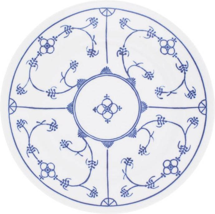 Kahla Blau Saks - Indisch Blau - Stohblumenmuster Frühstücksteller 19 cm