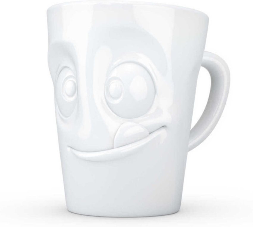 TV Tassen Henkeltasse weiß lecker 0,35 L