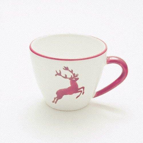 Gmundner Keramik Bordeauxroter Hirsch Kaffee-Obertasse Gourmet 0,2 L