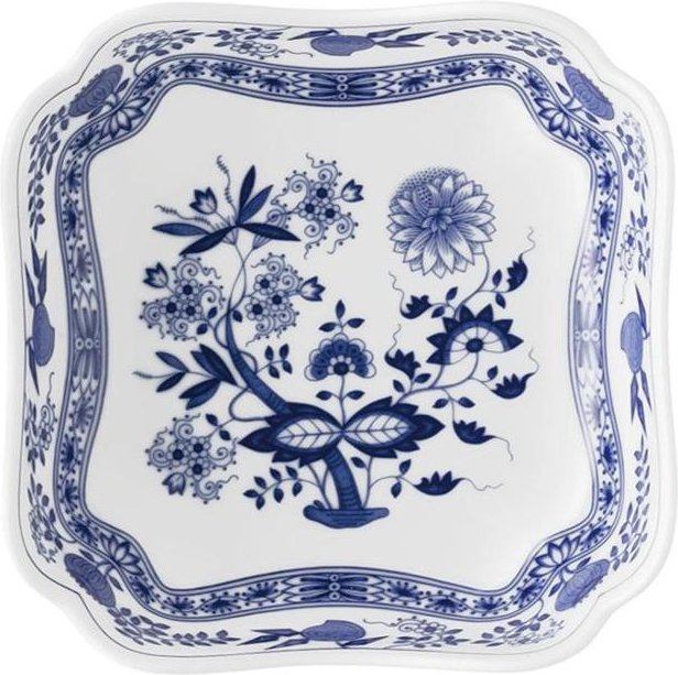 Hutschenreuther Blau Zwiebelmuster Schüssel eckig 18 cm