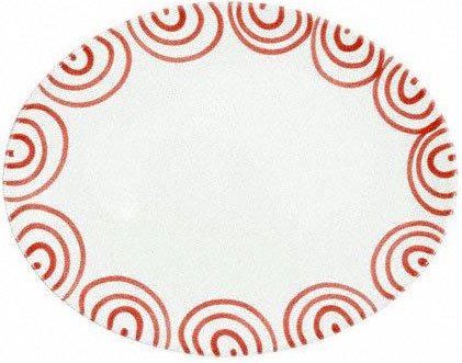 Gmundner Keramik Rotgeflammt Platte oval 28x21x2,3 cm