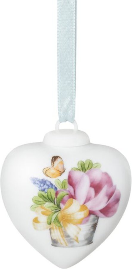 Hutschenreuther Frühlingsgrüße Porzellan-Mini-Herz Tulpe pink im Geschenkkarton 4,5 cm