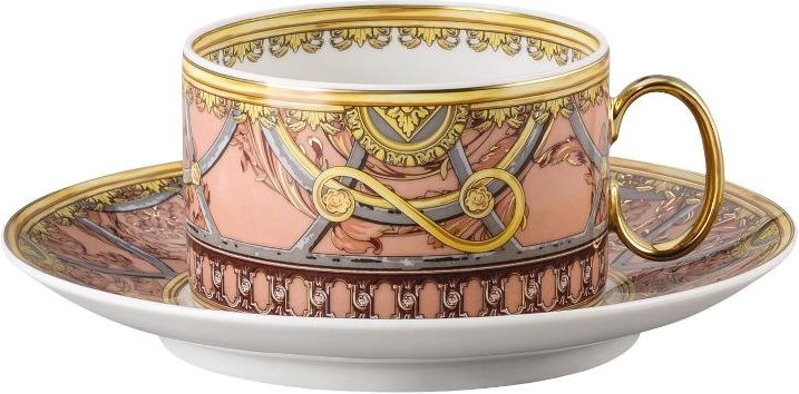 Rosenthal Versace La Scala del Palazzo - Rosa Teetasse 0,20 L 2-tlg.