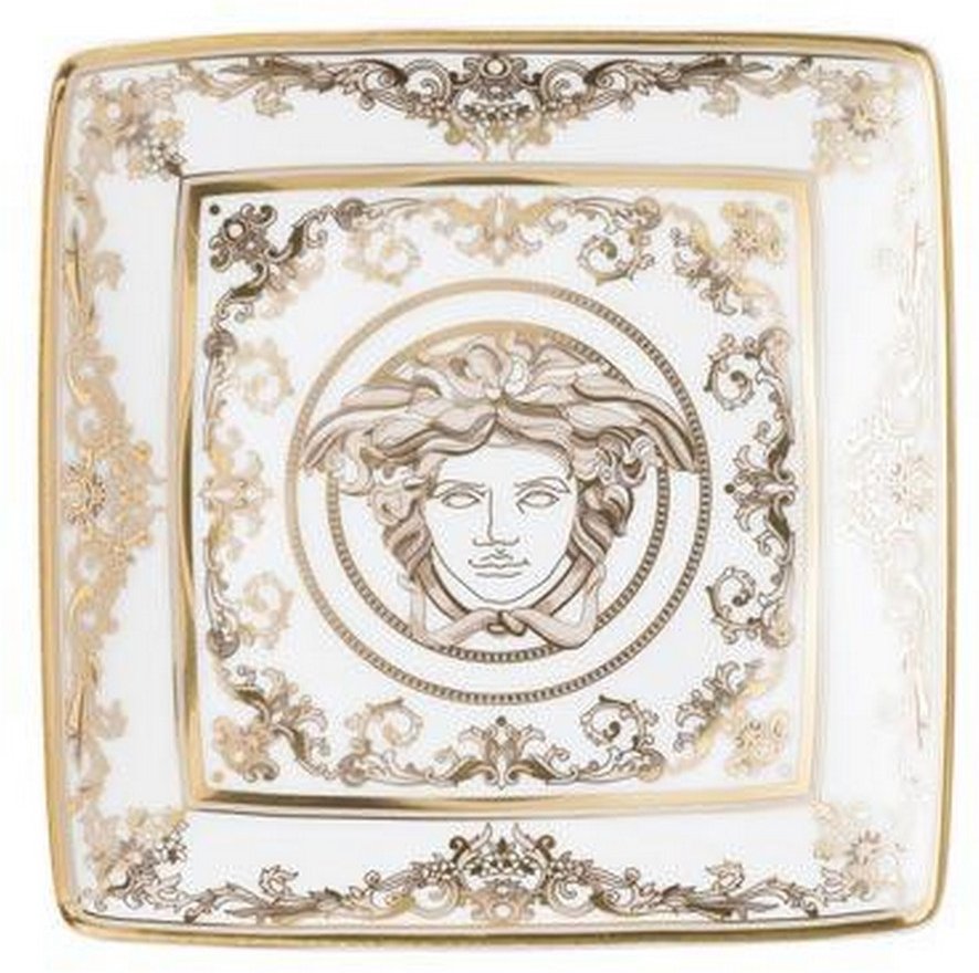Rosenthal Versace Medusa Gala Geschenke Schälchen quadratisch flach 12 cm