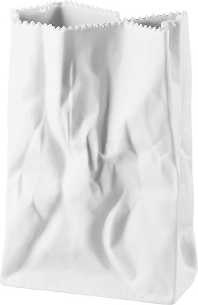 Rosenthal studio-line Do not litter Tütenvase weiß matt 18 cm