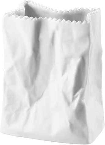 Rosenthal studio-line Do not litter Tütenvase weiß matt 10 cm