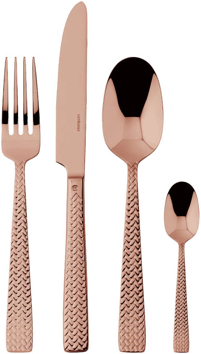 Sambonet Cortina - Edelstahl / PVD Kupfer Besteckset 24-tlg.