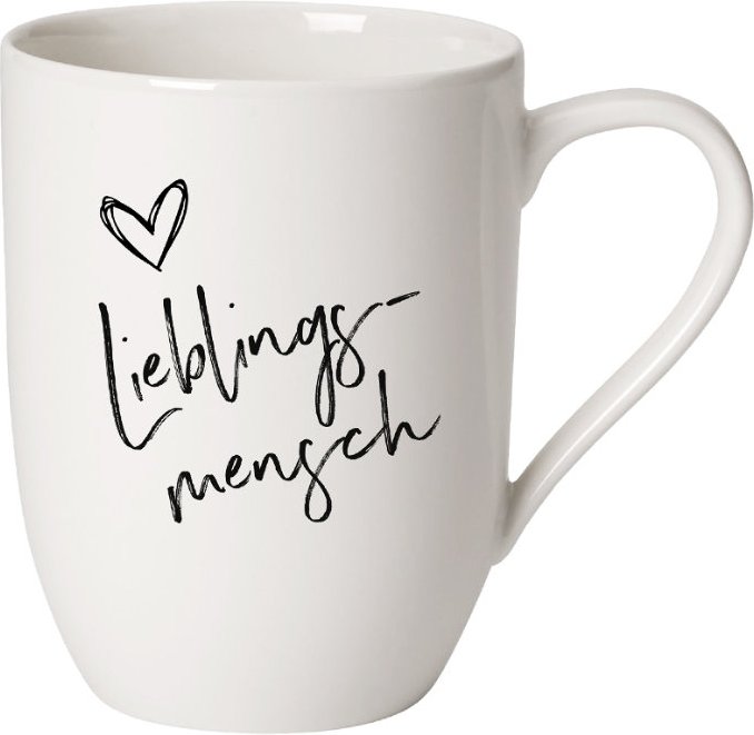 Villeroy & Boch Statement Becher mit Henkel - Lieblingsmensch 0,29 L