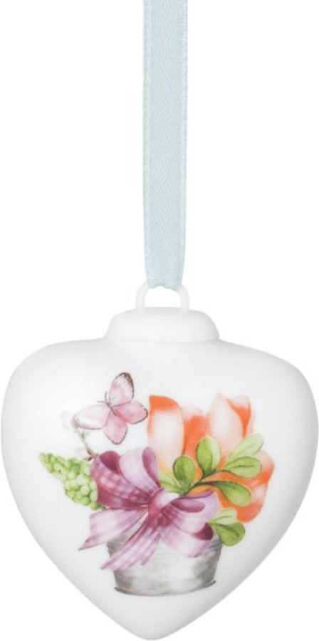 Hutschenreuther Frühlingsgrüße Porzellan-Mini-Herz Tulpe orange im Geschenkkarton 4,5 cm