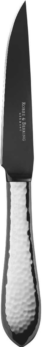 Robbe & Berking Martele - 150 g versilbert Steakmesser Frozen Black 225 mm