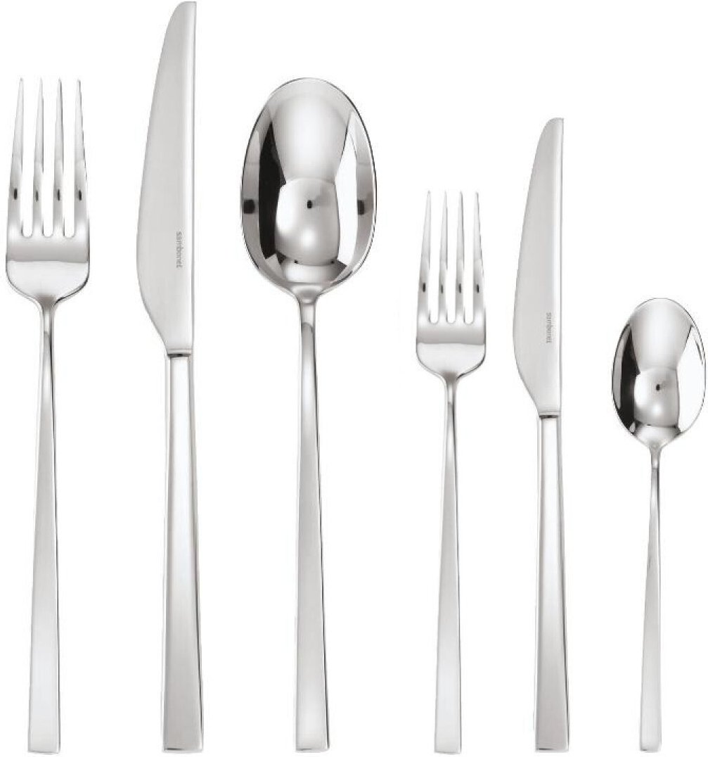 Sambonet Linea Q - Edelstahl 18/10 Besteckset 36-tlg. Vollheft / Monoblock