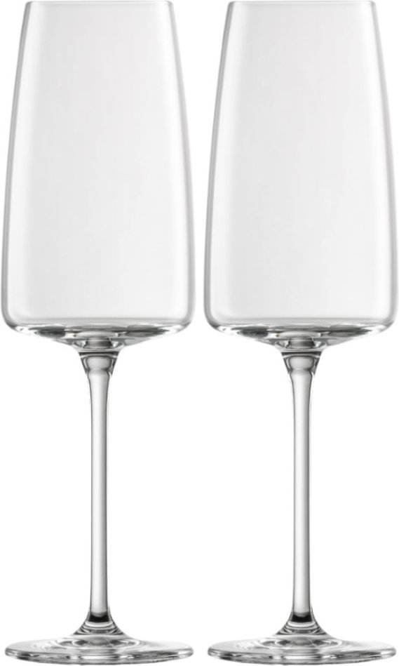 Zwiesel Glas Vivid Senses Sekt Glas mit Moussierpunkt Set 2-tlg. 0,38 L