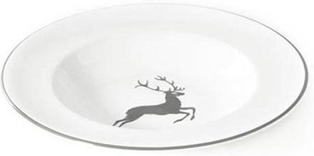 Gmundner Keramik Grauer Hirsch Suppenteller Gourmet d: 24 cm / h: 4 cm