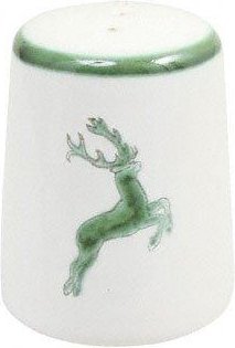 Gmundner Keramik Grüner Hirsch Pfefferstreuer glatt h: 5,8 cm