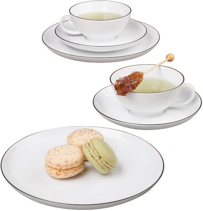 Seltmann Weiden Lido Black Line Tee-Set klein 18-tlg.