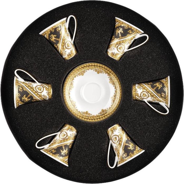 Rosenthal Versace I love Baroque Set 6 Espressotassen mit Untertassen 0,09 L