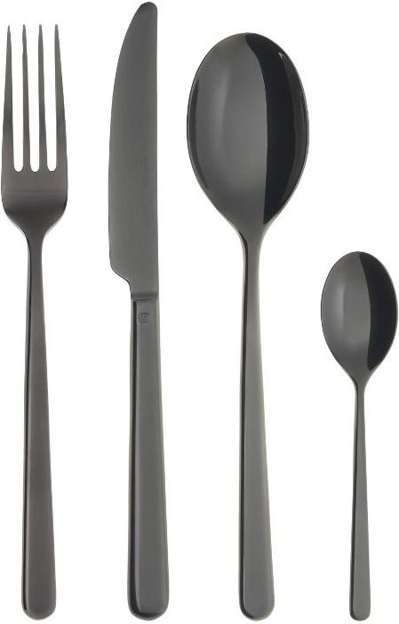 Sambonet Linear - Edelstahl / PVD schwarz Besteckset 24-tlg. Vollheft / Monoblock